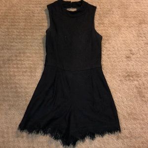 Black Lace Romper